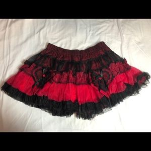 Tripp Black & Red Mini Skirt/Petticoat Size S
